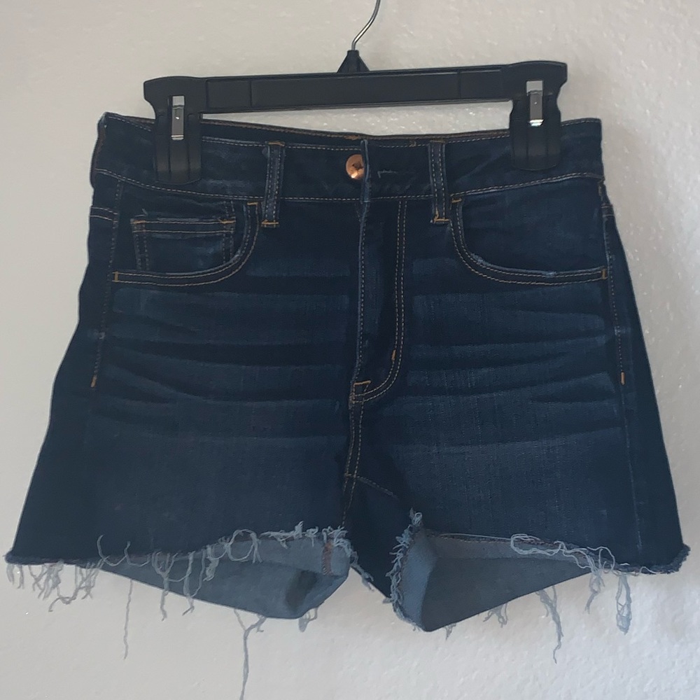 American eagle high-rise Shortie Dark wash